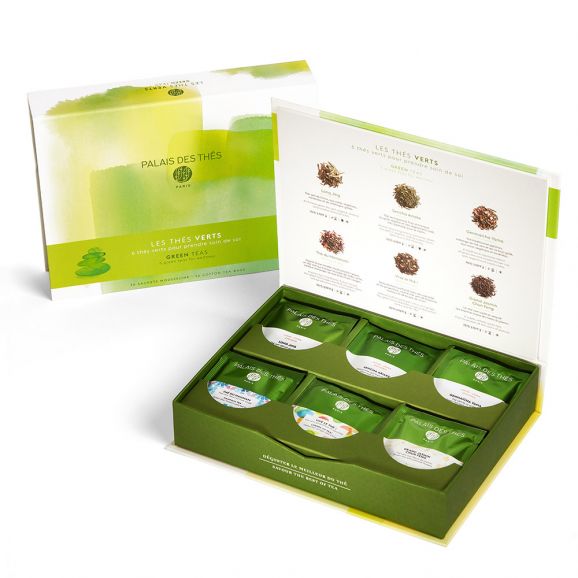 Palais des Thés ASSORTED ORGANIC GREEN TEAS (36 ASSORTMENT GIFT BOX)