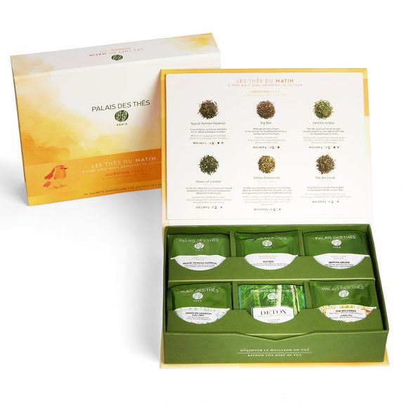 Palais des Thés ASSORTED MORNING TEAS (36 TEA BAG ASSORTMENT GIFT BOX) Green Tea