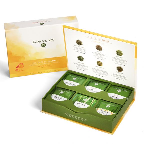 Palais des Thés ASSORTED MORNING TEAS (36 TEA BAG ASSORTMENT GIFT BOX) Green Tea