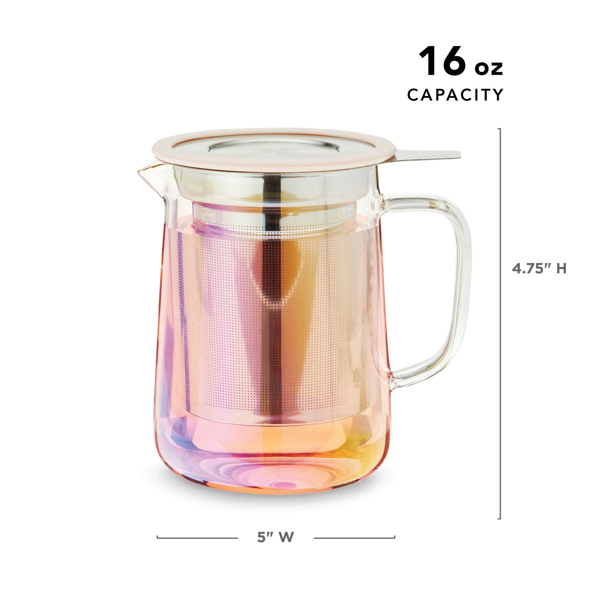 Pinky Up Chas Mini Glass Teapot & Infuser