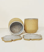 OCEAN SAND CUP SET (2 cups + 2 Flower coaters)