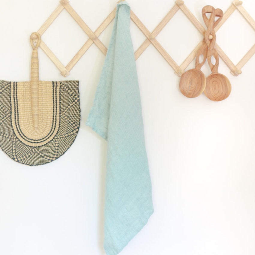 Creative Women Stone Washed Linen Tea Towel - Ocean Spray