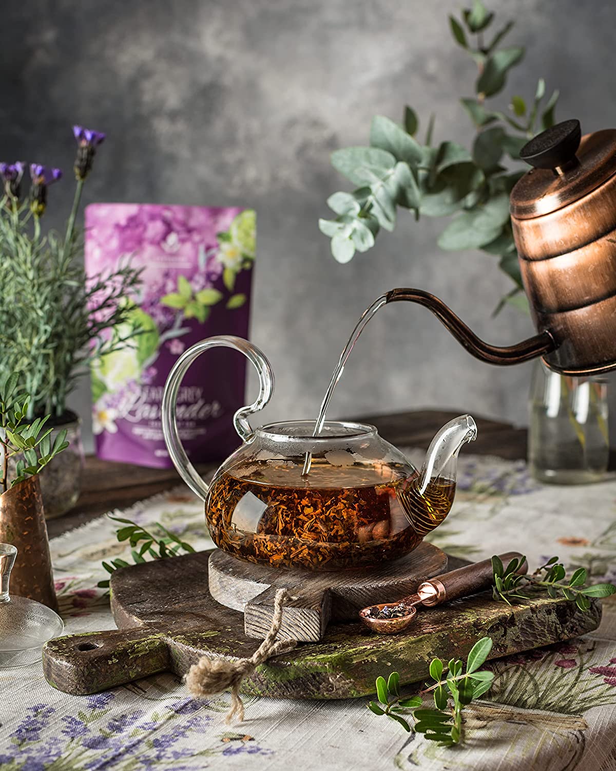 Gardenika Earl Grey Lavender Loose Tea, Premium Black Tea with Lavender Flowers & Bergamot - Caffeinated - 55+ Cups - USDA Organic & Kosher - 4 oz (113g)