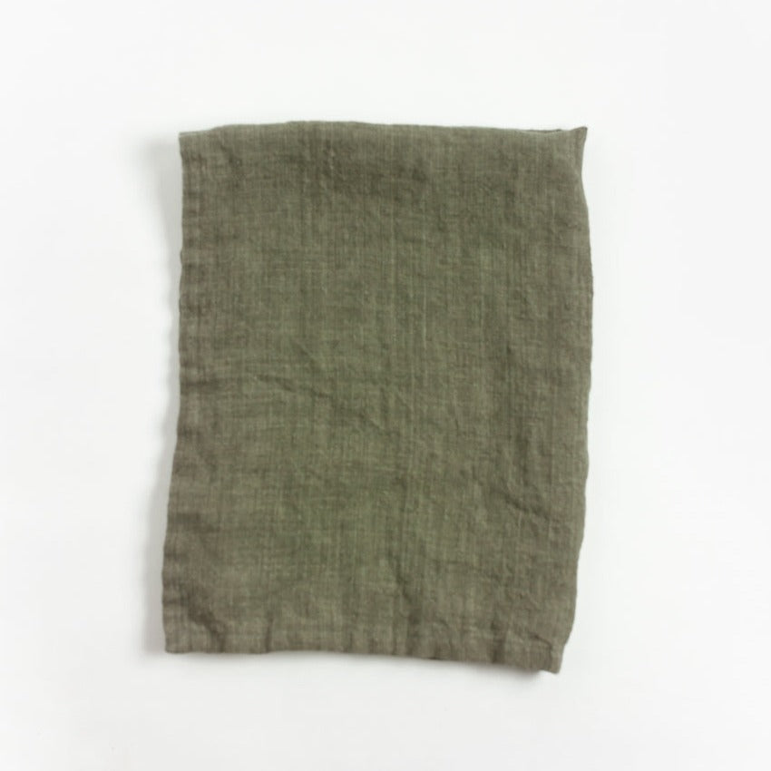 Creative Women Stone Washed Linen Tea Towel - Sage