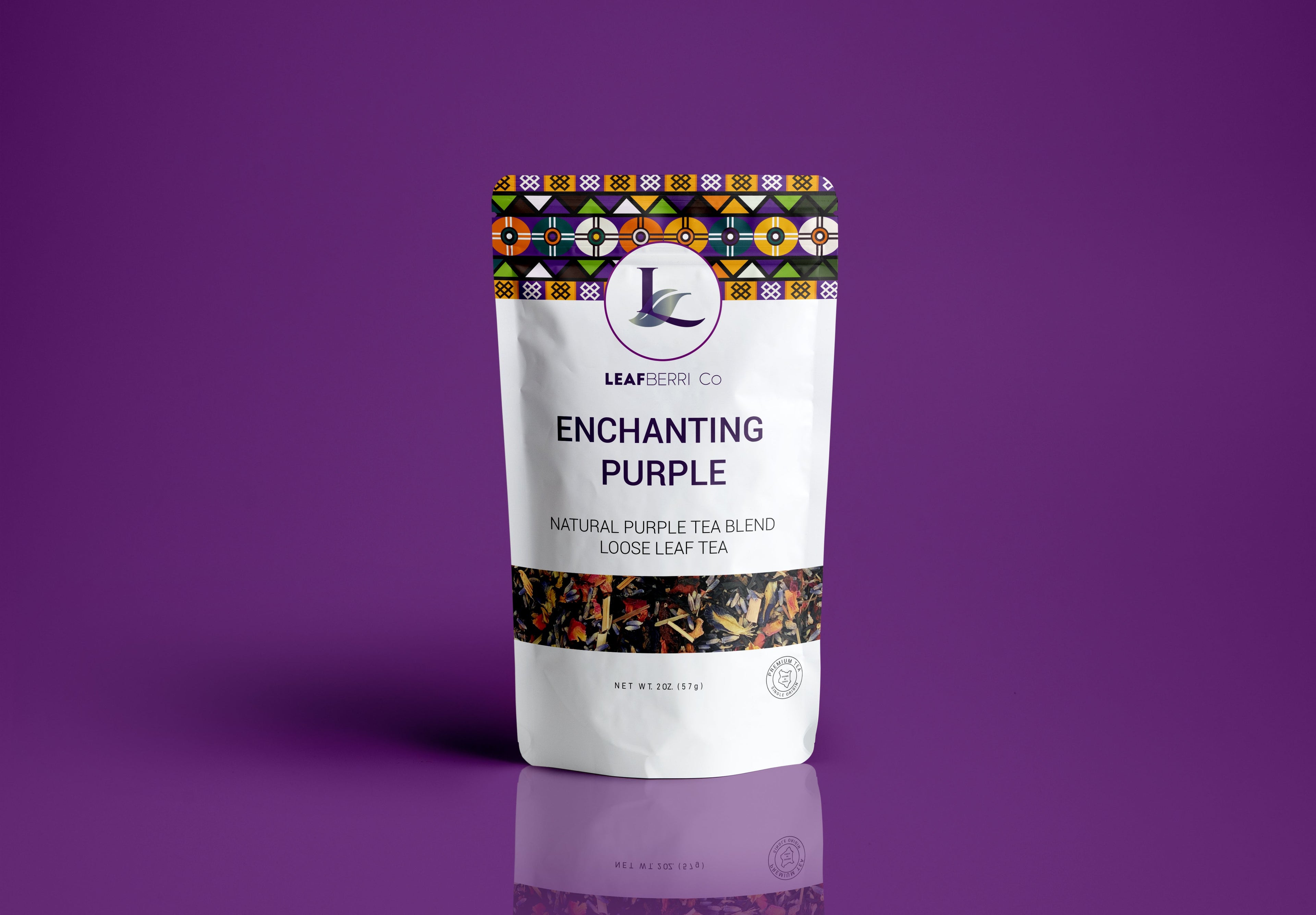 leafberri Enchanting Purple Kenyan Loose Leaf Tea Herbal Tea