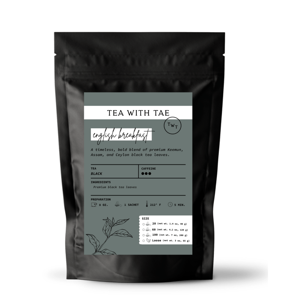Tea with Tae English Breakfast Pouch