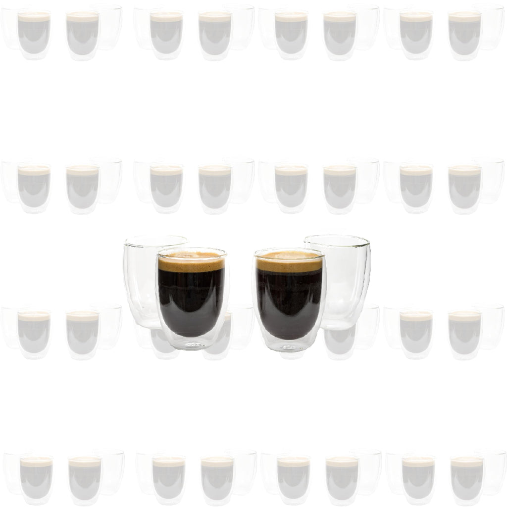 Double Wall Glass Coffee Mugs - 8.5oz/12oz