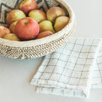 Creative Women Stone Washed Linen Tea Towel - Windowpane