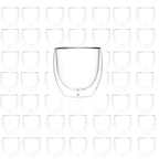 Double Wall Glass Coffee Mugs - 8.5oz/12oz