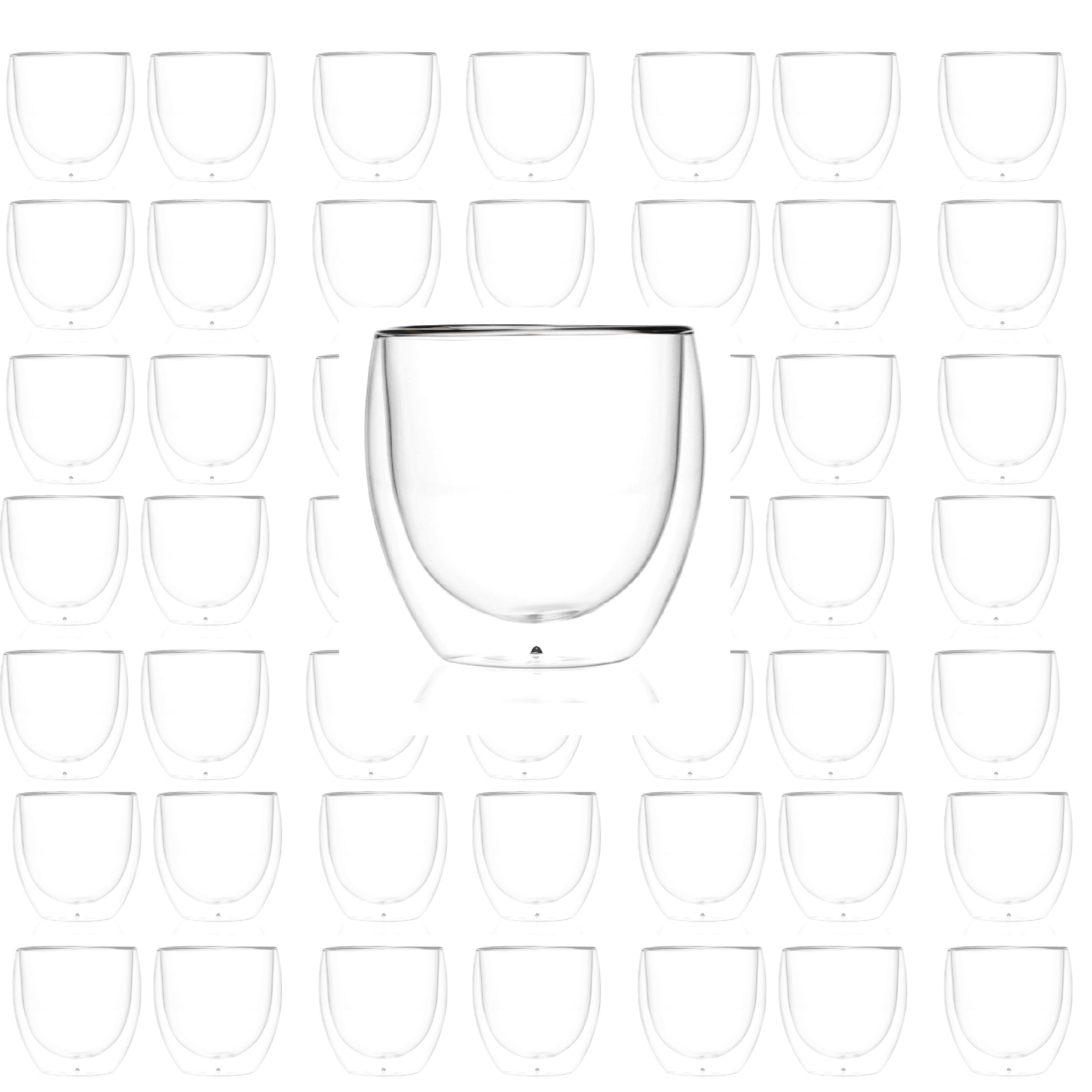 Double Wall Glass Coffee Mugs - 8.5oz/12oz
