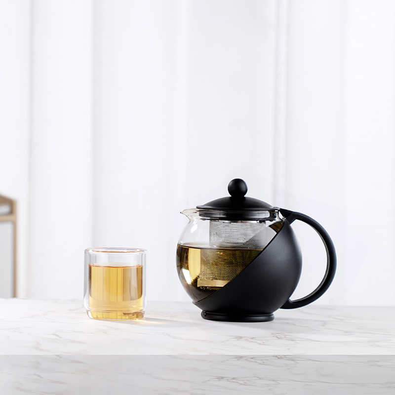 Danfe 25 oz Glass Teapot with Stainless Steel Infuser – Elegant, Durable, and Perfect for Loose Leaf Tea