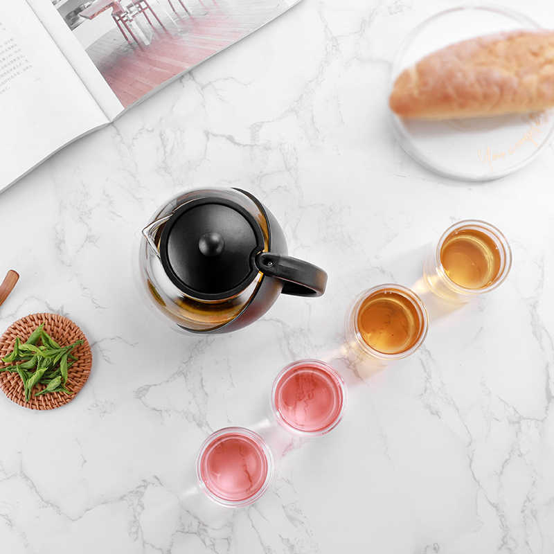 Danfe 25 oz Glass Teapot with Stainless Steel Infuser – Elegant, Durable, and Perfect for Loose Leaf Tea