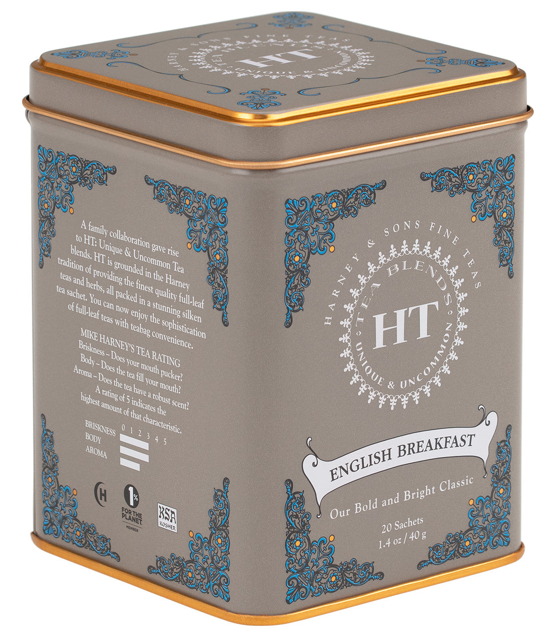 Harney & Sons English Breakfast, HT Tin of 20 Sachets