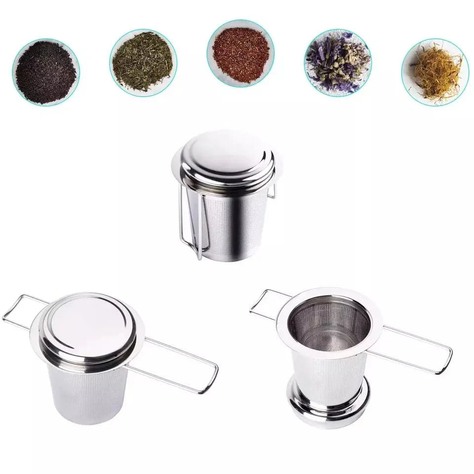 Foldable strainer by Nepal Tea, a compact and versatile kitchen tool designed for easy straining of liquids.