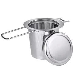 Foldable strainer by Nepal Tea, a compact kitchen tool designed for easy straining and draining