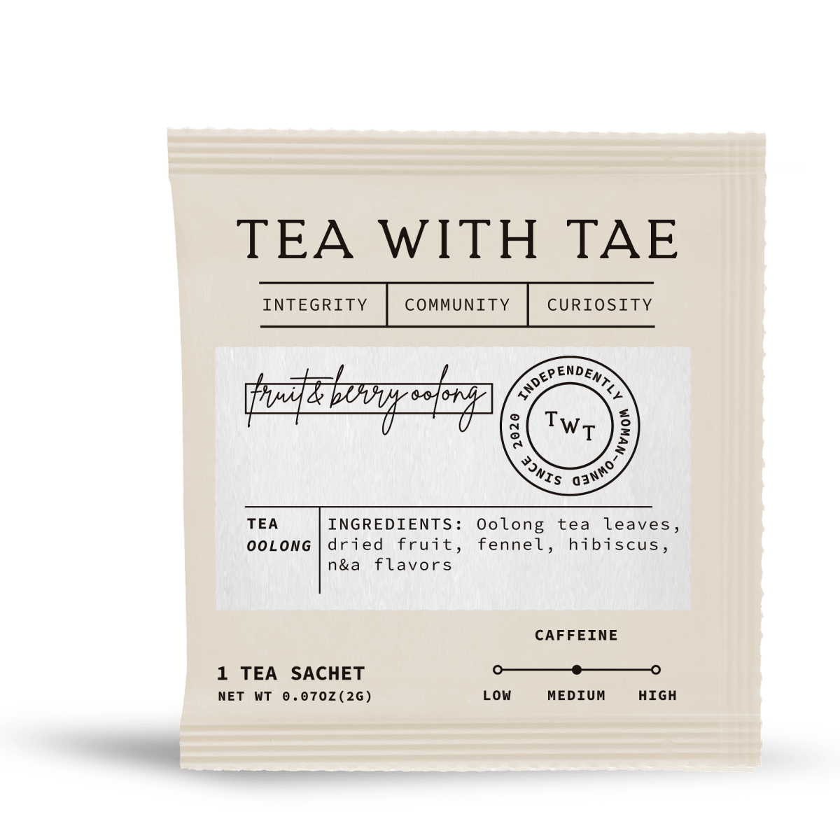 Tea with Tae Fruit & Berry Oolong 50 ct. Overwrap Bag