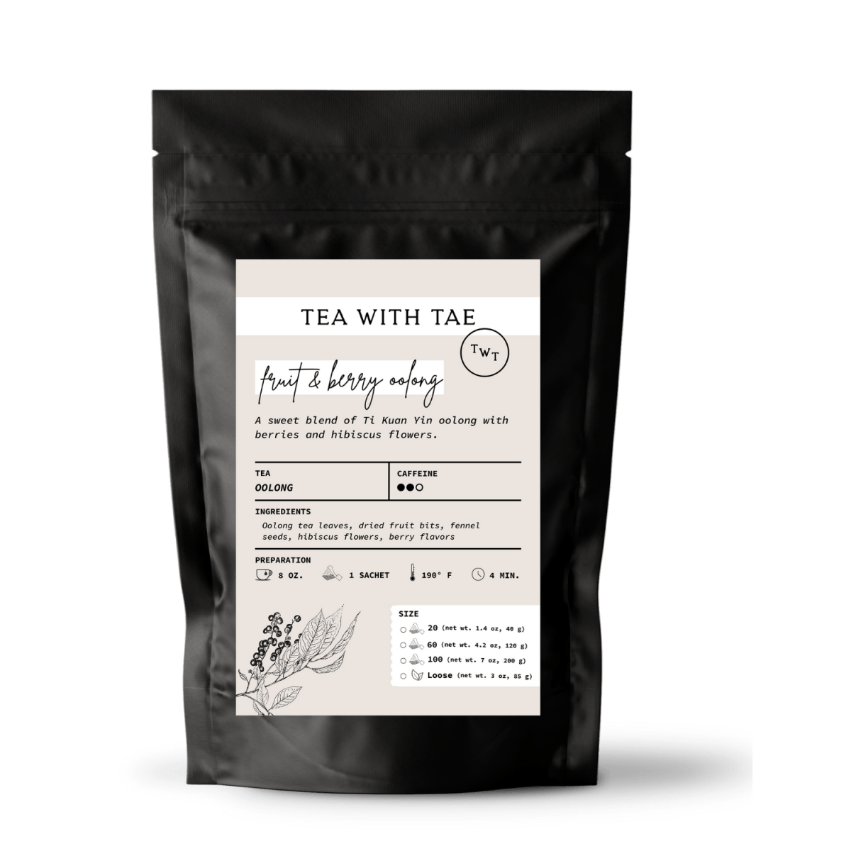 Tea with Tae Fruit & Berry Oolong Pouch