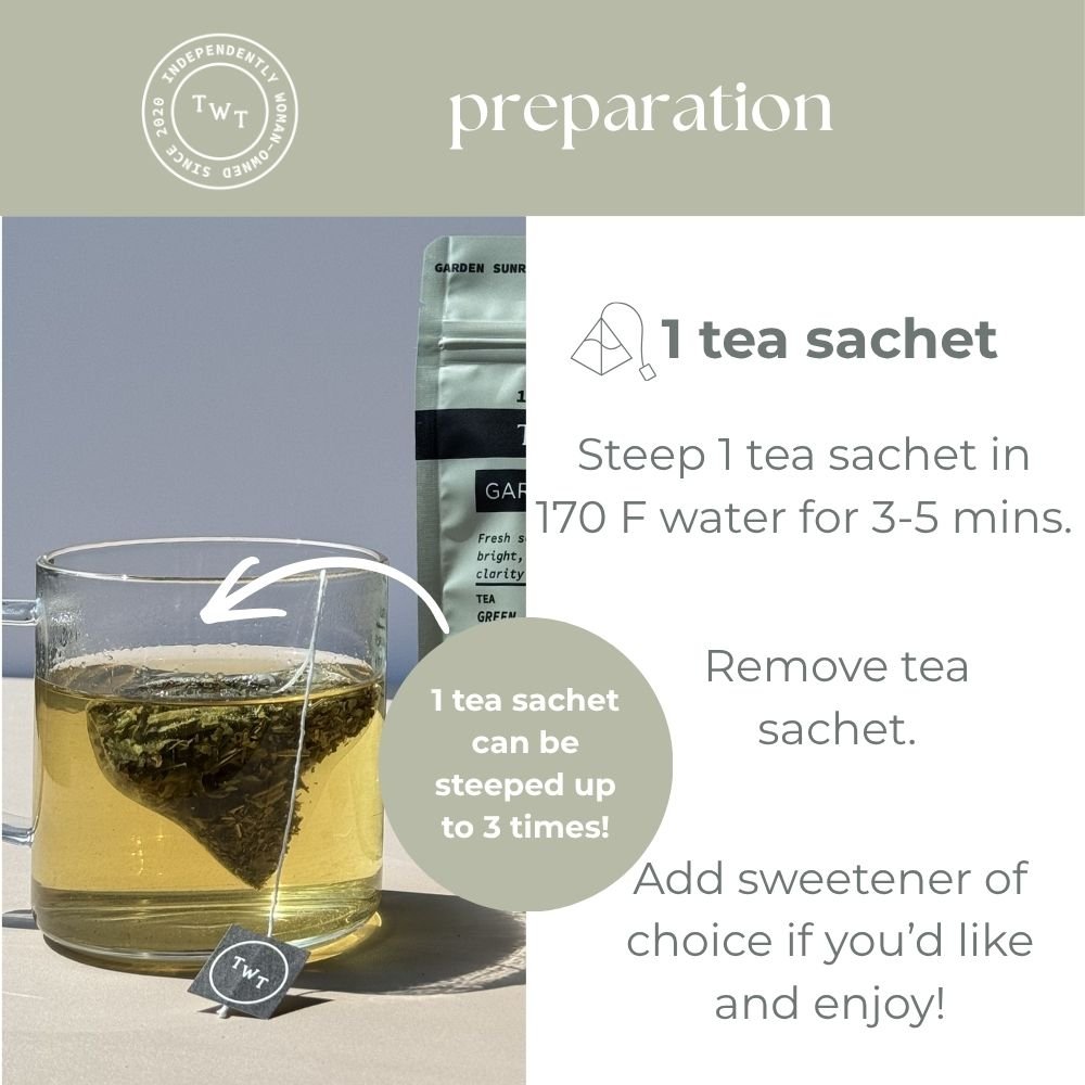 Tea with Tae Garden Sunrise Hot Tea  Pouch Green Tea
