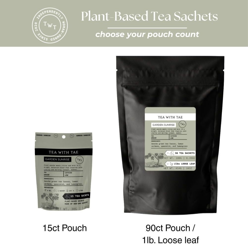 Tea with Tae Garden Sunrise Hot Tea  Pouch Green Tea
