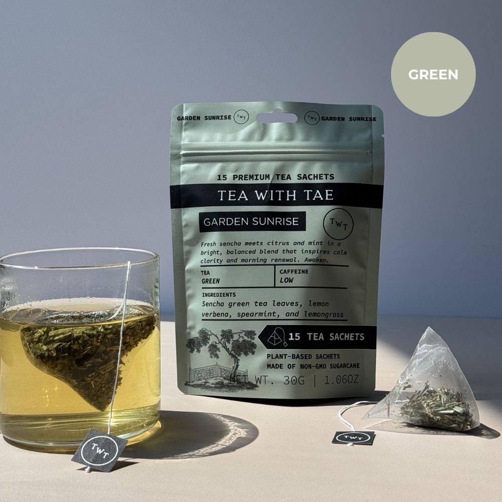 Tea with Tae Garden Sunrise Hot Tea  Pouch Green Tea