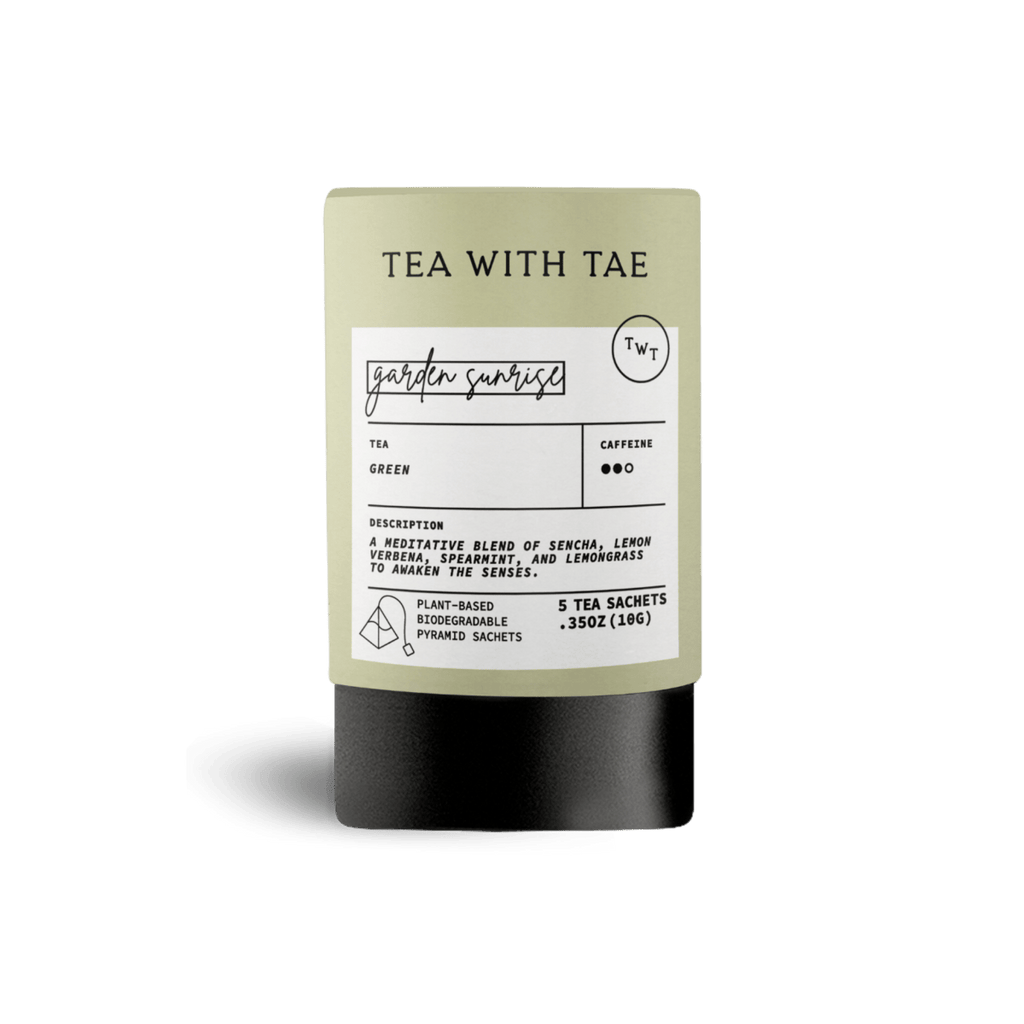 Tea with Tae Garden Sunrise Mini Tea Tube (5 tea bags) Green Tea