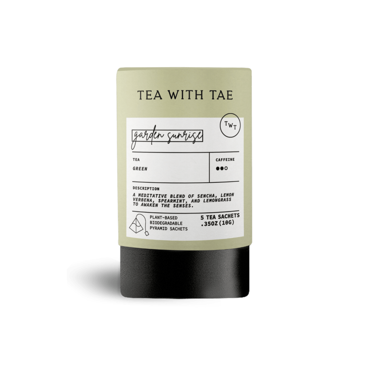 Tea with Tae Garden Sunrise Mini Tea Tube (5 tea bags) Green Tea