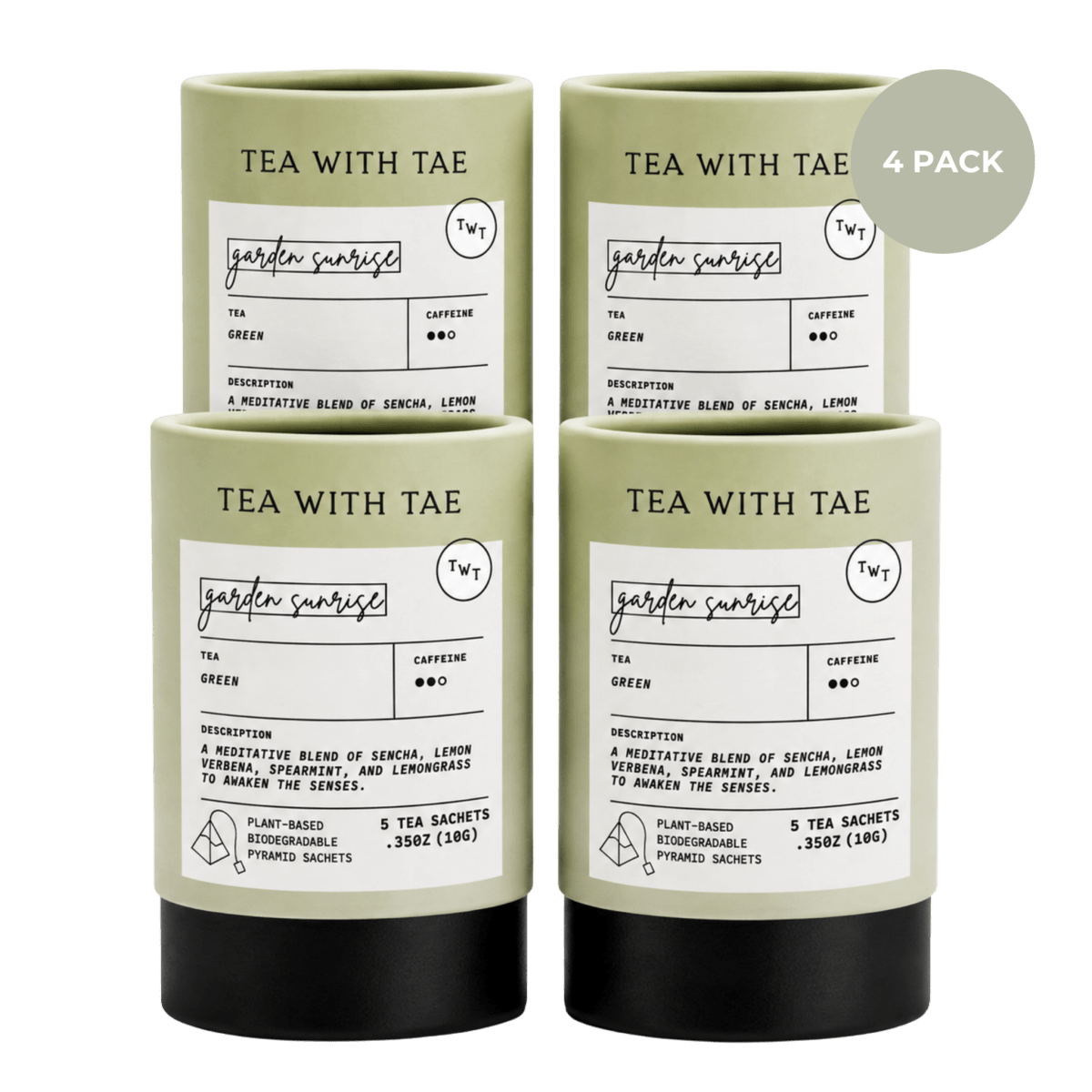 Tea with Tae Garden Sunrise Mini Tea Tube (5 tea bags) Green Tea