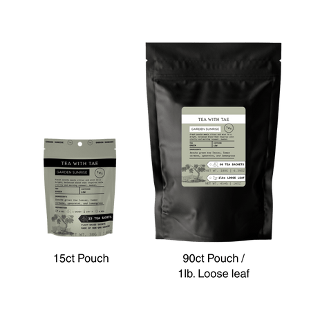 Tea with Tae Garden Sunrise Hot Tea  Pouch Green Tea