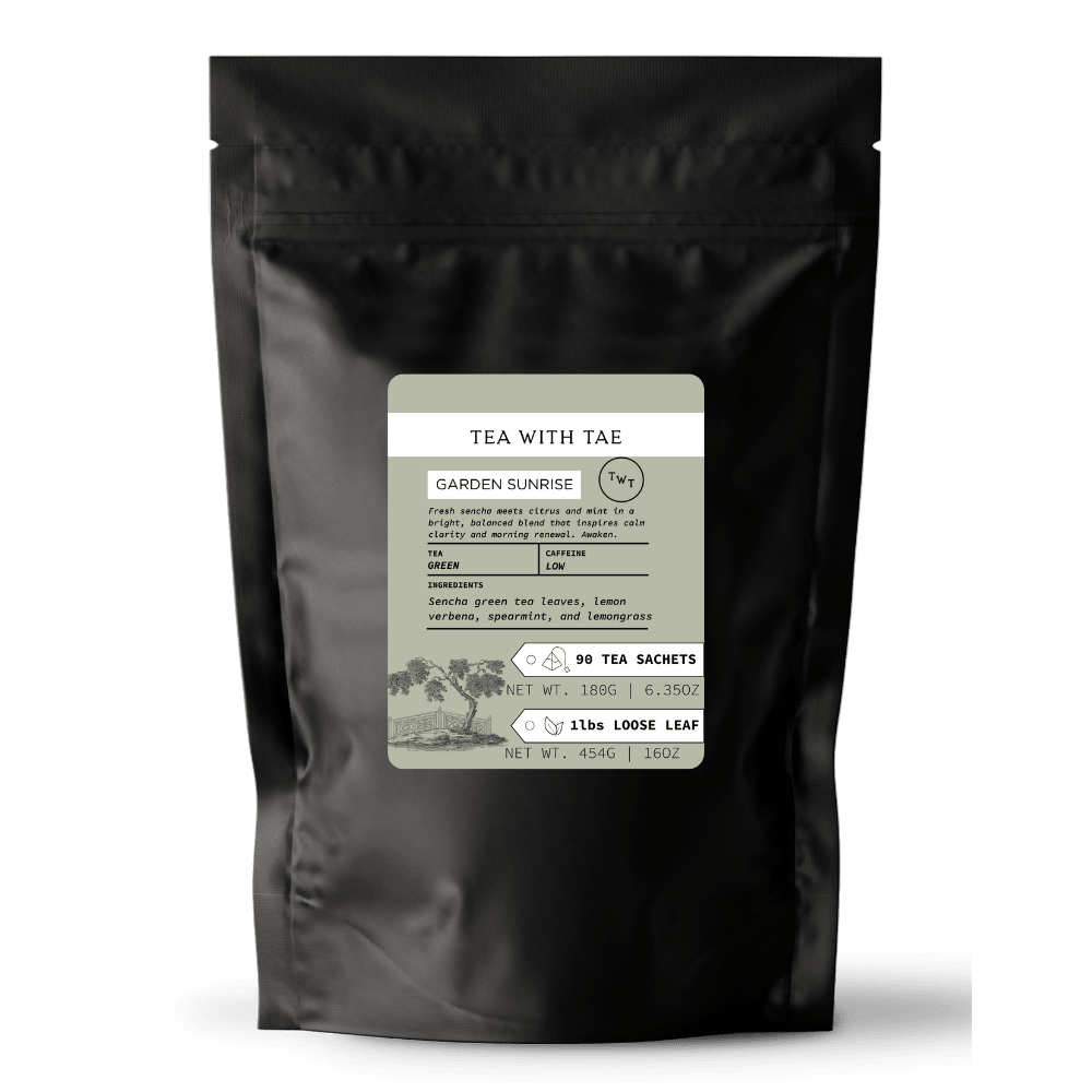 Tea with Tae Garden Sunrise Hot Tea  Pouch Green Tea