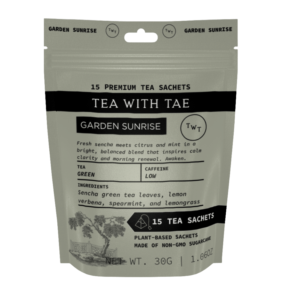 Tea with Tae Garden Sunrise Hot Tea  Pouch Green Tea