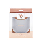 Pinky Up Pawsome Ceramic Tea Tray in Gray, featuring a sleek design suitable for serving tea