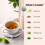 Gardenika Digest Loose Leaf Tea, USDA Organic, Kosher, Caffeine-Free - 4 oz (114g)