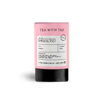 Tea with Tae Hibiscus Rose Mini Tea Tube (5 tea bags) showcasing eco-friendly tea sachets in a travel-friendly design.