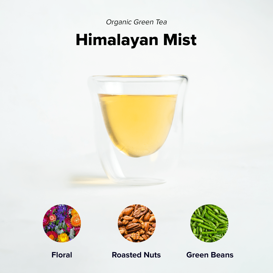 Himalayan Mist (Special Green Tea) - 15 Pyramid Tea Bags by Nepal Tea, featuring pyramid tea bags in packaging.