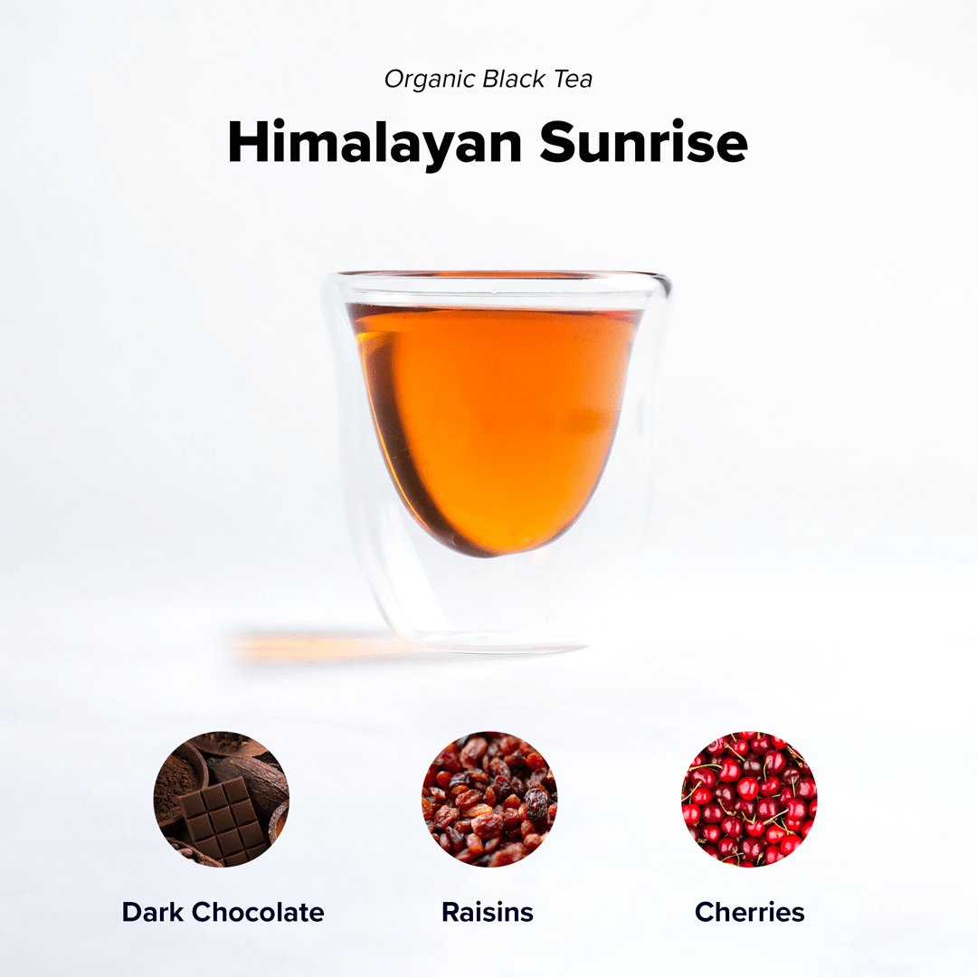 Himalayan Sunrise (Special Black Tea) - 15 Pyramid Tea Bags from Nepal Tea, featuring individually packaged tea bags.