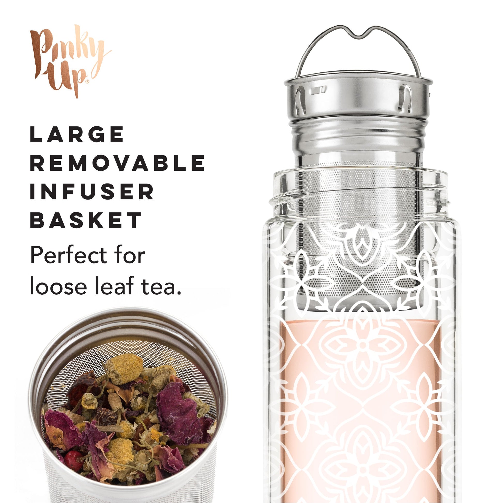 Pinky Up Blair: Marrakesh Glass Travel Infuser Mug