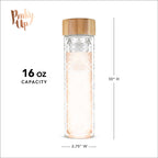 Pinky Up Blair: Marrakesh Glass Travel Infuser Mug, featuring a clear glass design and removable infuser for loose tea.