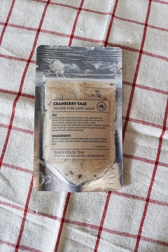 Beach House Cranberry Sage infused artisan culinary sugar Tea