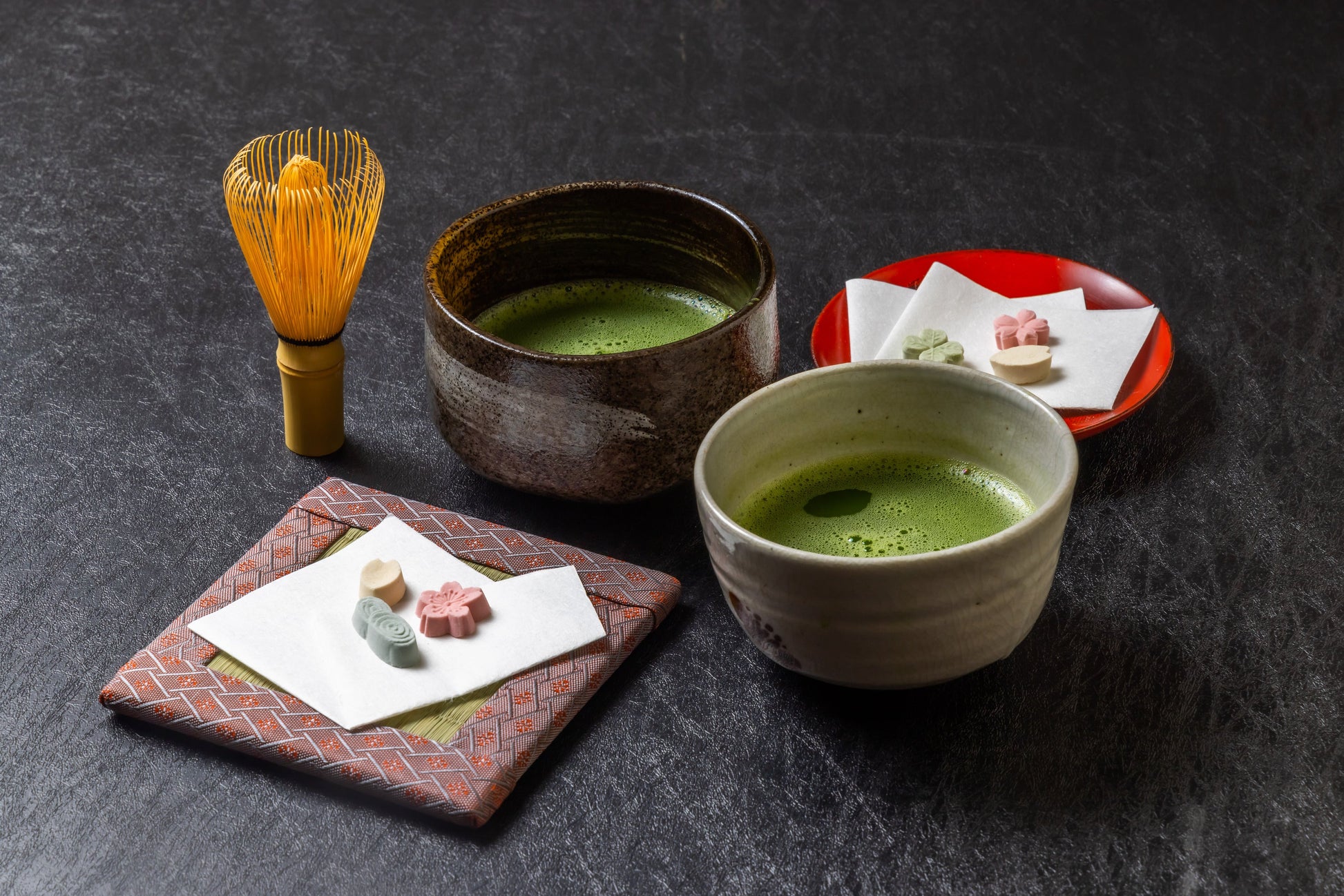 Inoue Tea Brushstroke Brown Mino-yaki Chawan - Japanese Matcha Bowl