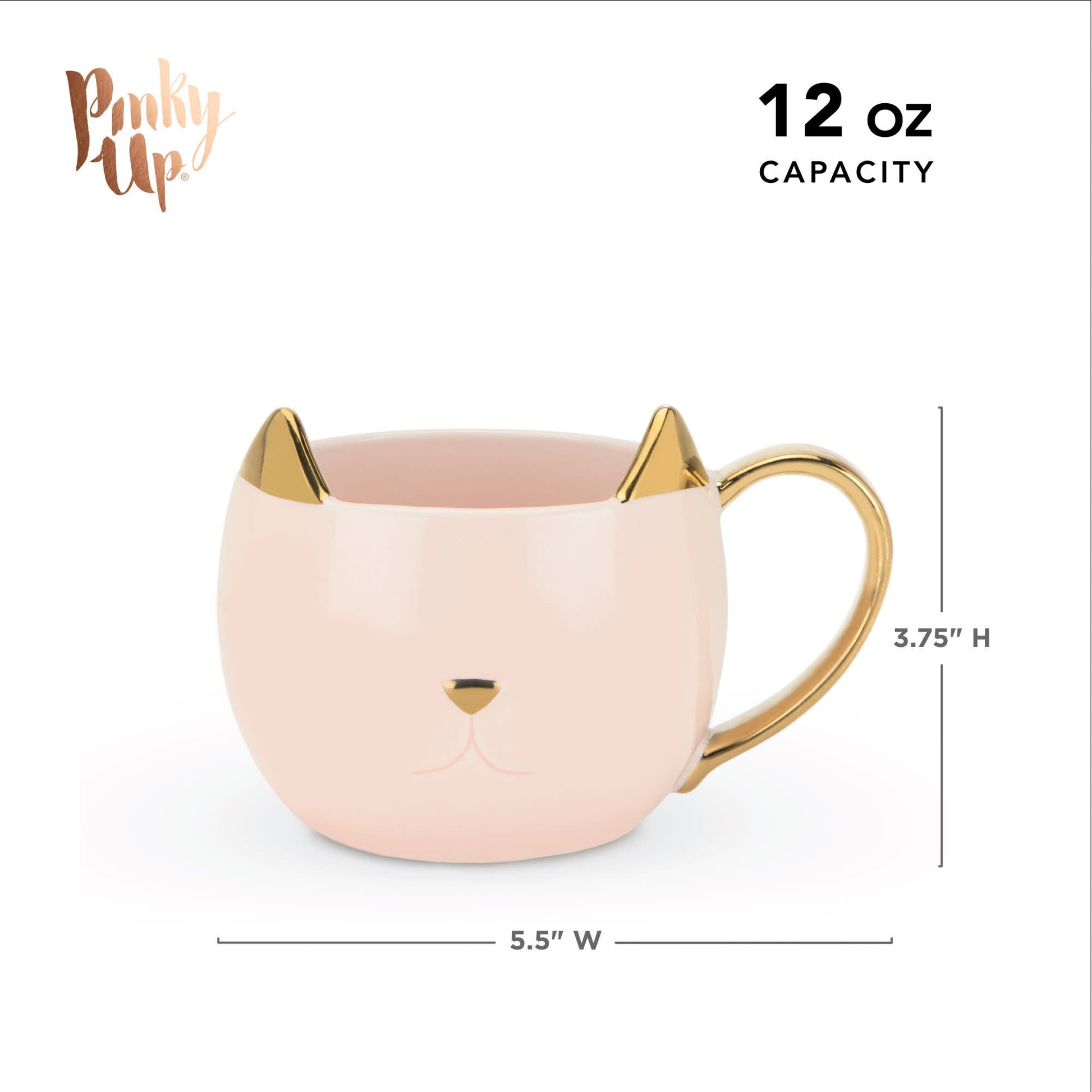 Pinky Up Chloe Pink Cat Mug