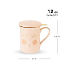 Pinky Up Annette: Hello Beautiful Ceramic Tea Mug & Infuser, featuring a pink ceramic mug with an infuser.