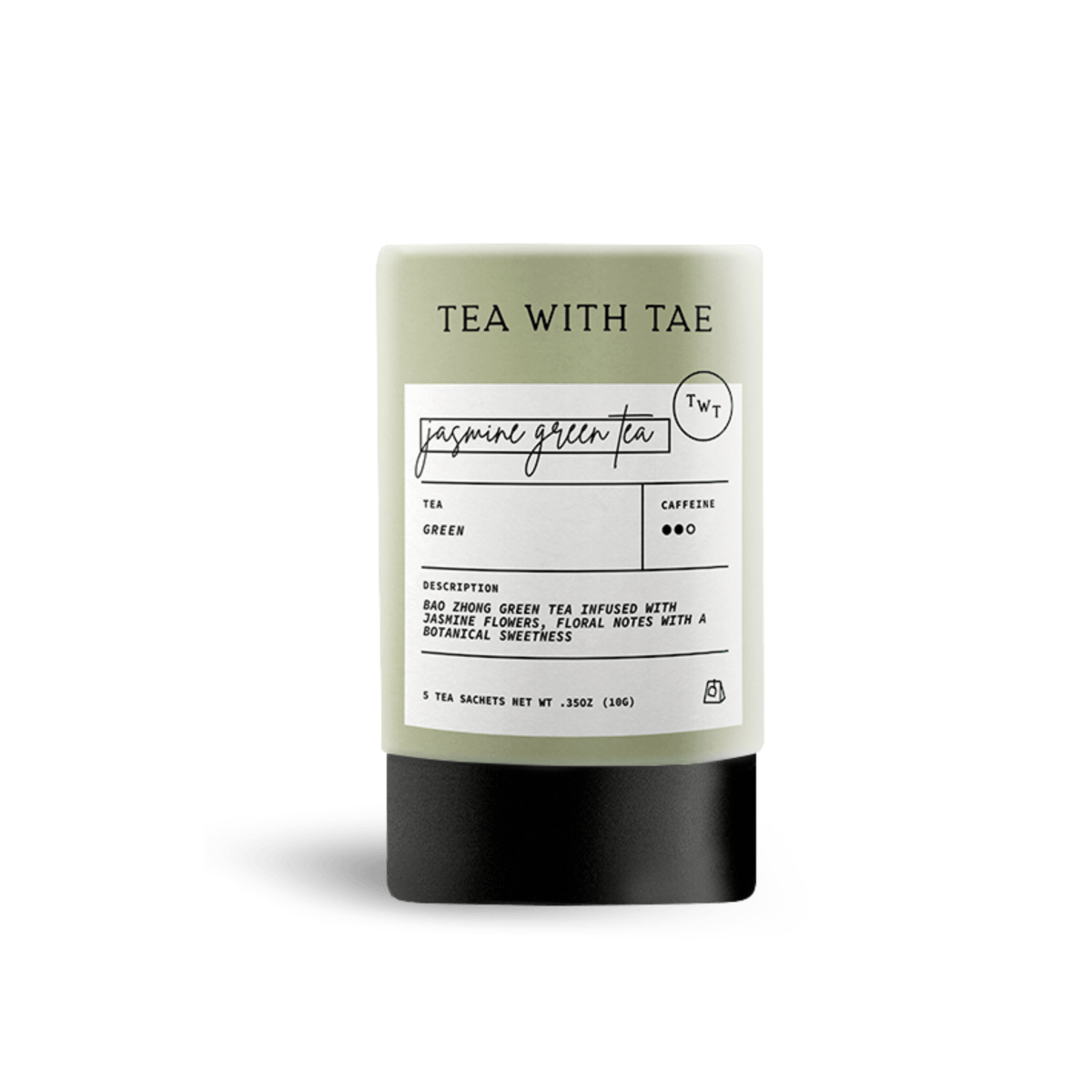 Tea with Tae Jasmine Green Tea Mini Tea Tube (5 tea bags)