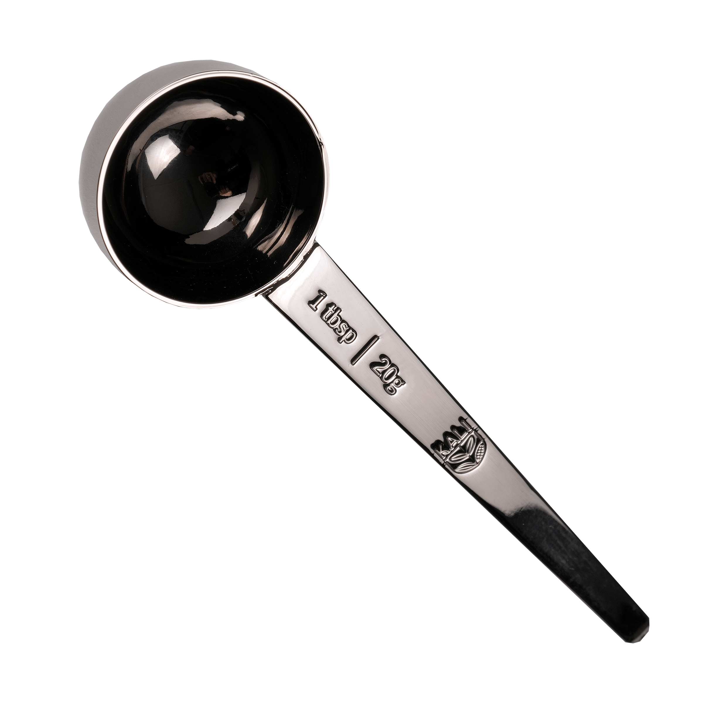 Kali Chocolate Barista Spoon by Somage USA, designed for measuring premium drinking chocolate