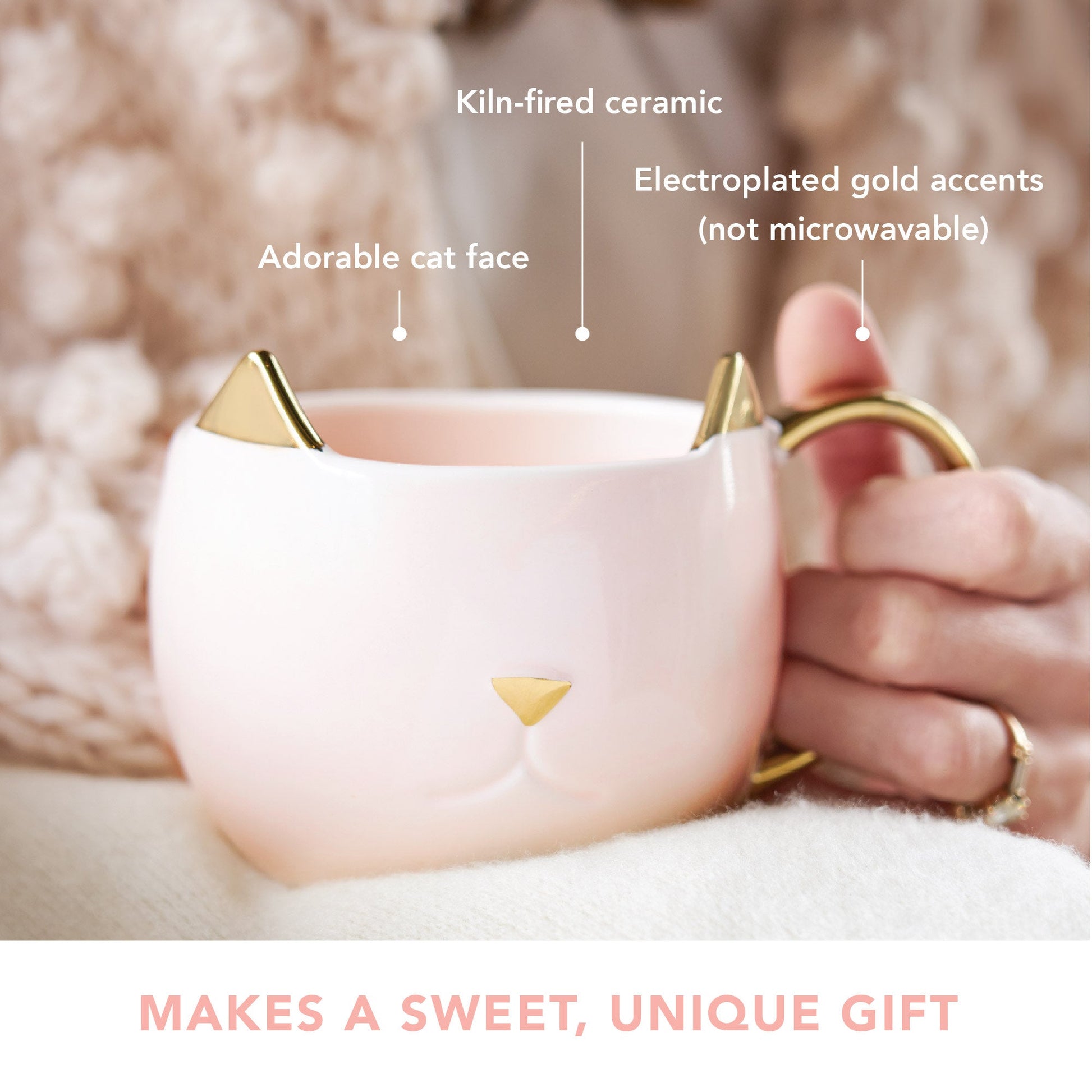 Pinky Up Chloe Pink Cat Mug