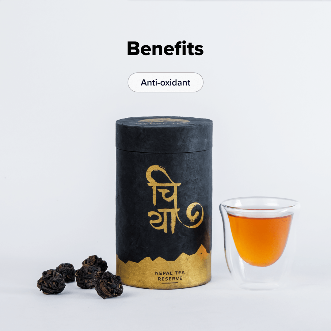 KTE Summer Bloom (Matyangra) tea leaves from Nepal Tea, showcasing vibrant green and golden hues in a loose leaf format.
