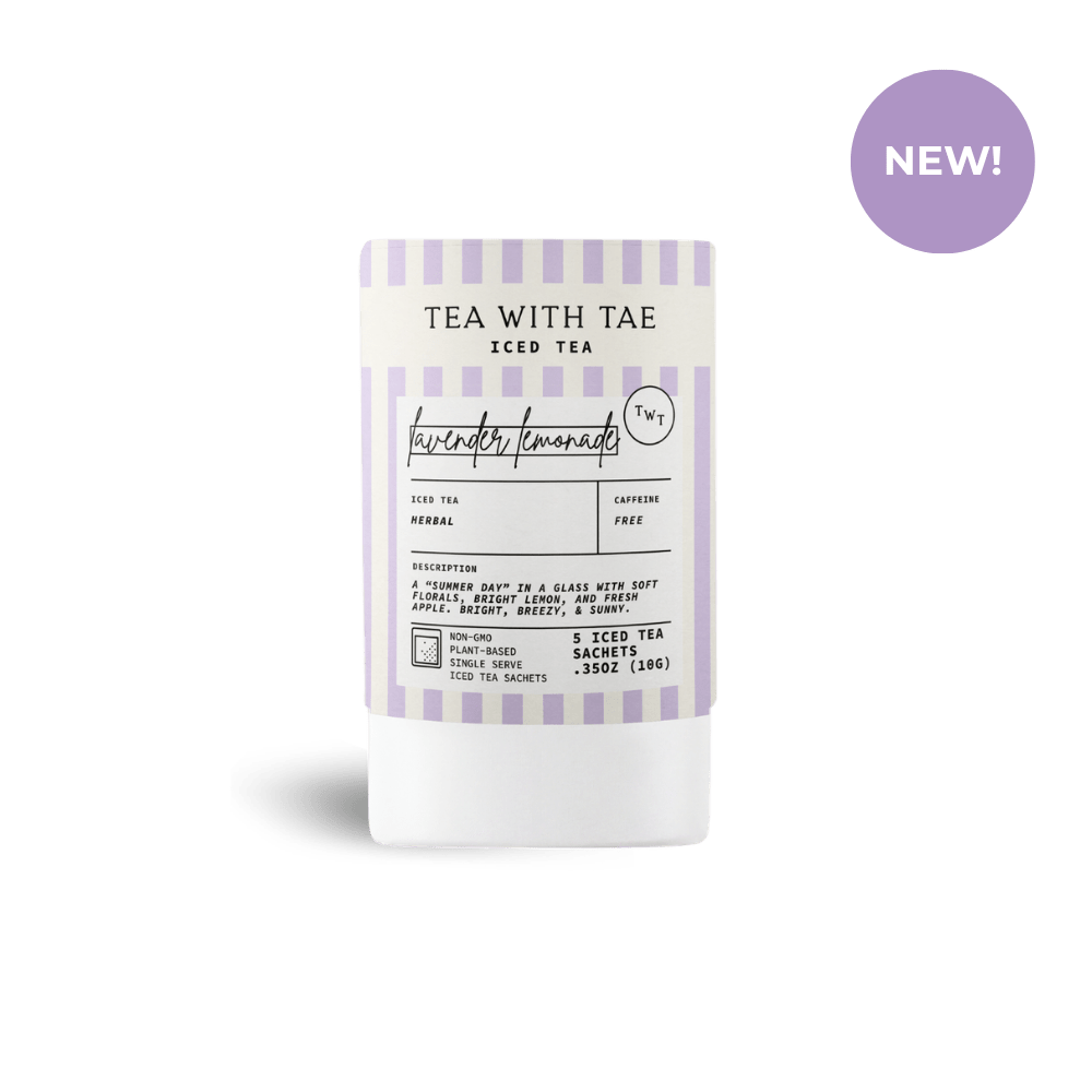 Tea with Tae Lavender Lemonade Iced Mini Tea Tube (5 iced sachets) Herbal Tea