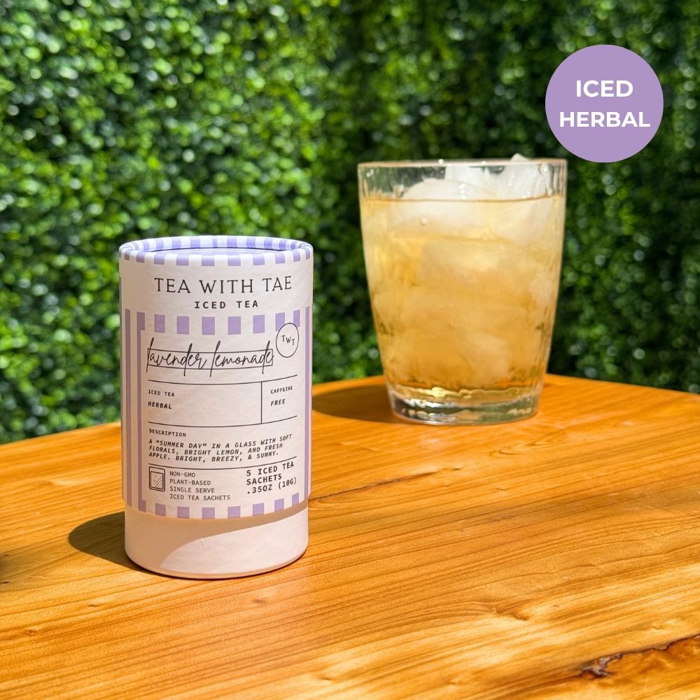 Tea with Tae Lavender Lemonade Iced Mini Tea Tube (5 iced sachets) Herbal Tea