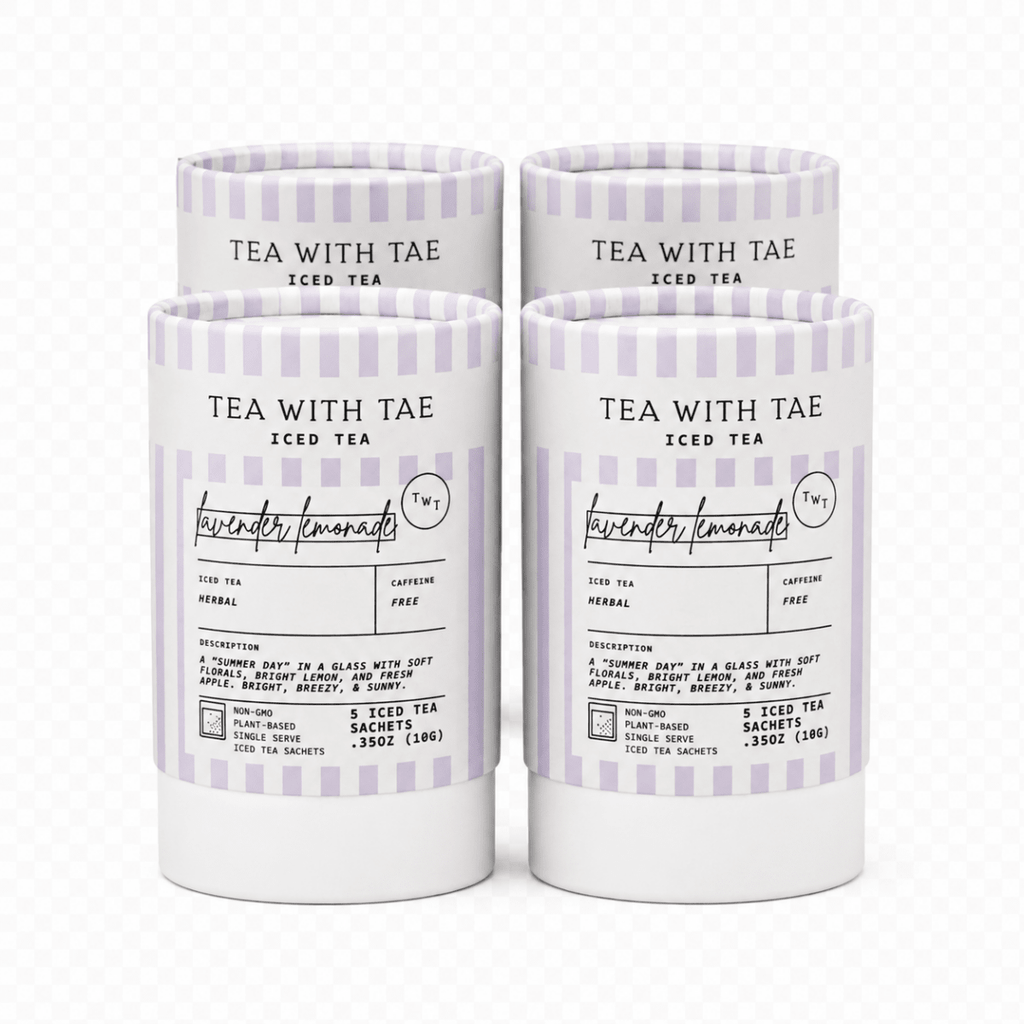 Tea with Tae Lavender Lemonade Iced Mini Tea Tube (5 iced sachets) Herbal Tea