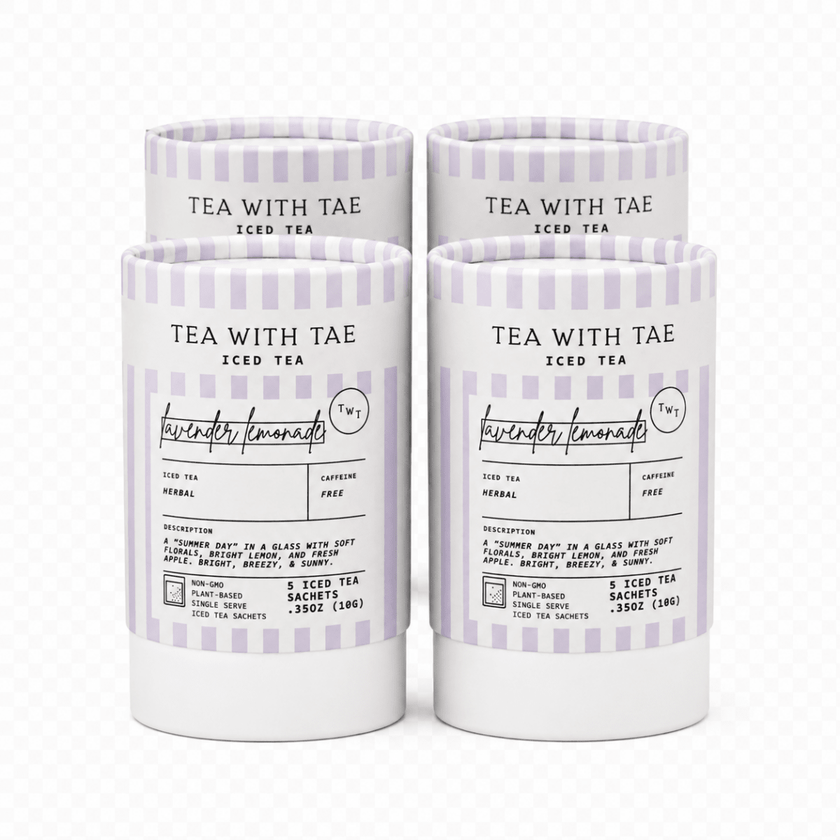 Tea with Tae Lavender Lemonade Iced Mini Tea Tube (5 iced sachets) Herbal Tea