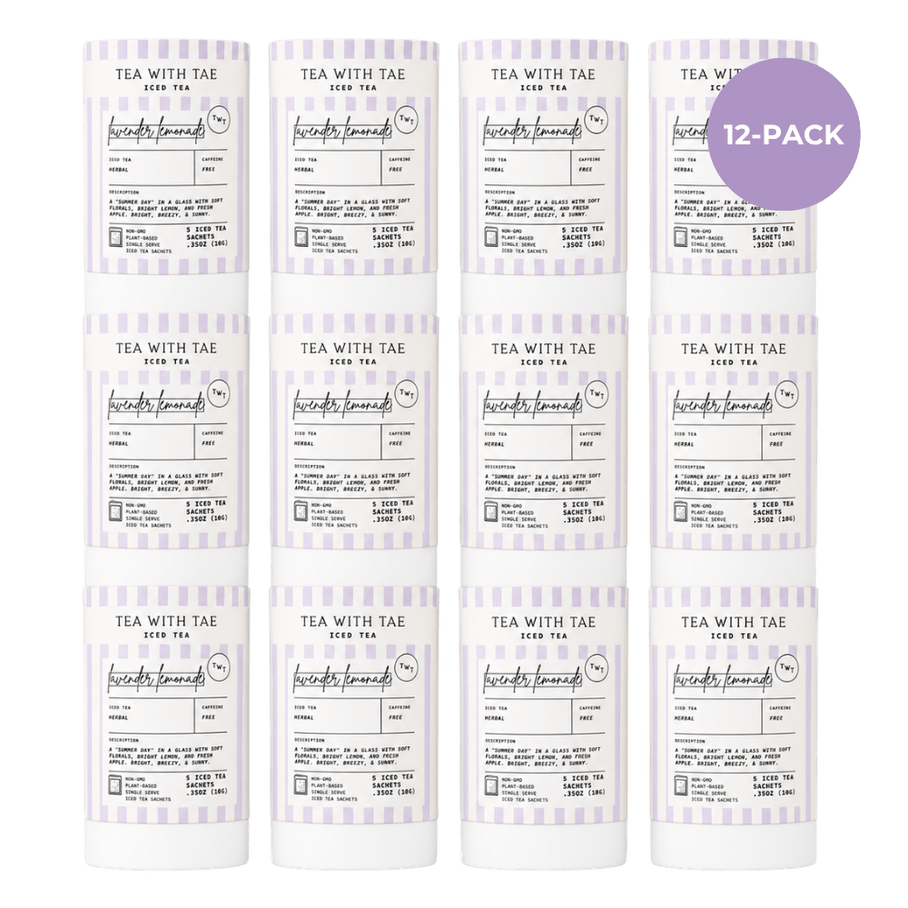 Tea with Tae Lavender Lemonade Iced Mini Tea Tube (5 iced sachets) Herbal Tea